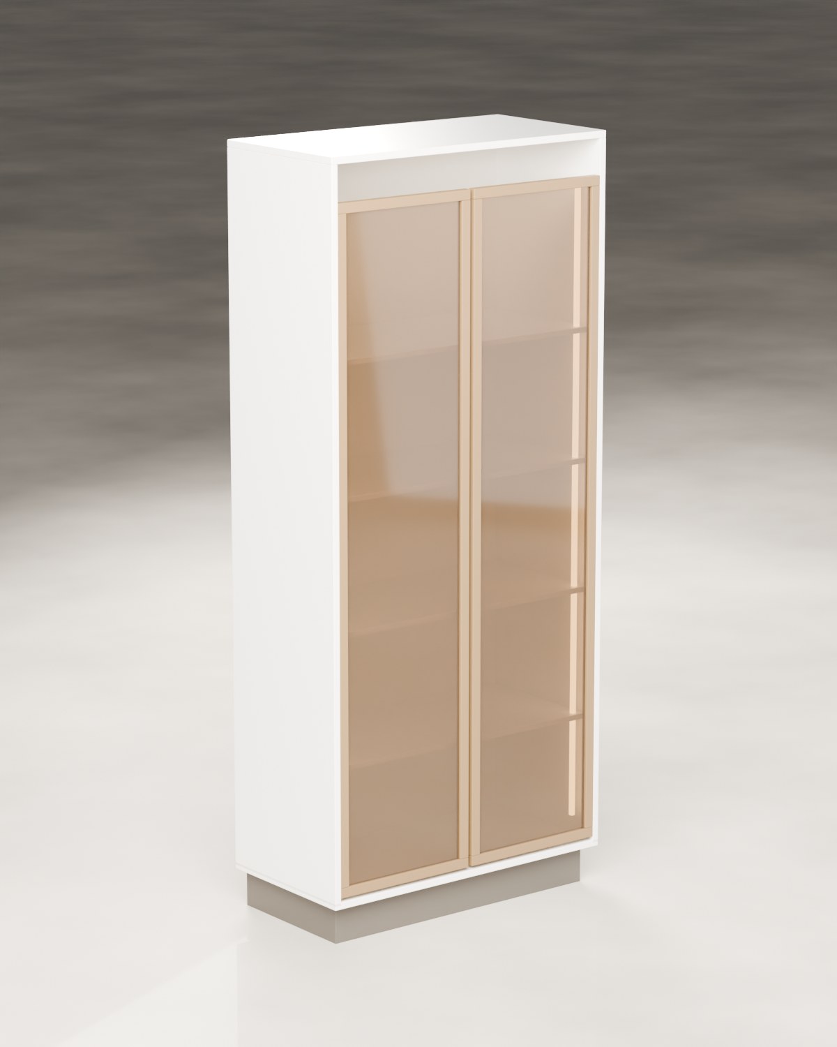 Işıklı vitrin gardırop 3D tasarım görseli